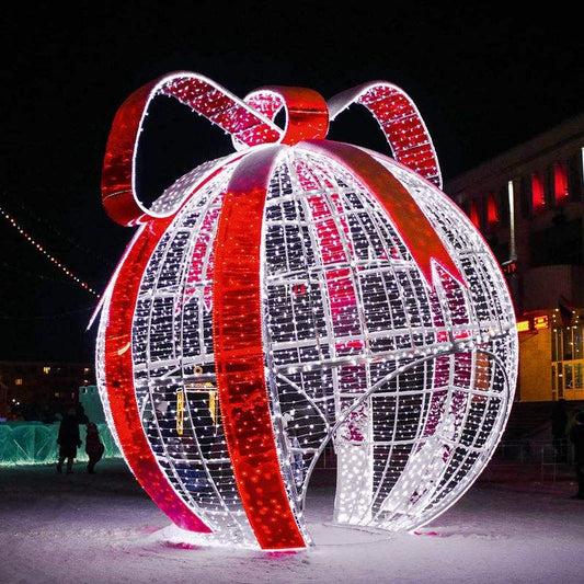 Led Christmas Lighting Bell Motif Lights Street Arch Lighting Round Outdoors Stage Architectural Model Shopping Mall 2025