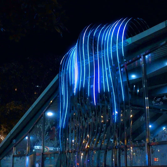 Large Outdoor LED Shopping Mall Inflatable Luminous Flow Colorful Color Changing Creative Lighting Landscape Interactive Device